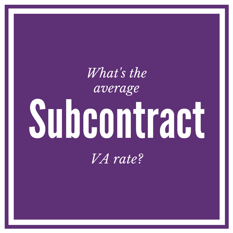 average subcontract virtual assistant rate