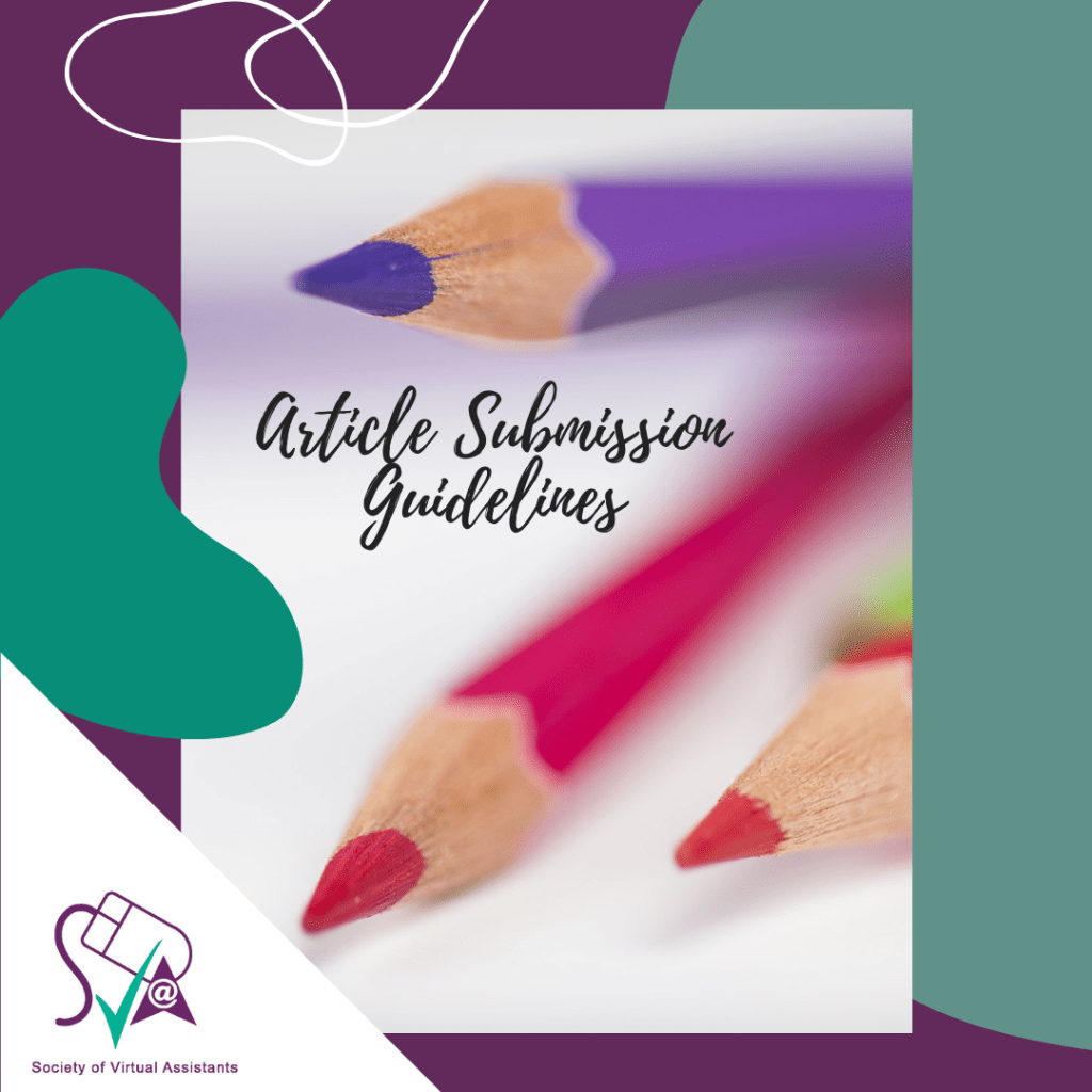 Article Submission guidelines for SVA Virtual Assistants